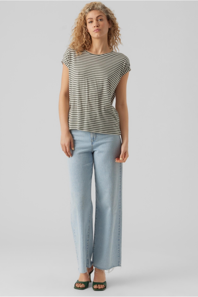 VMAVA PLAIN SS TOP STRIPE GA JRS N 10284469 Laurel wreath
